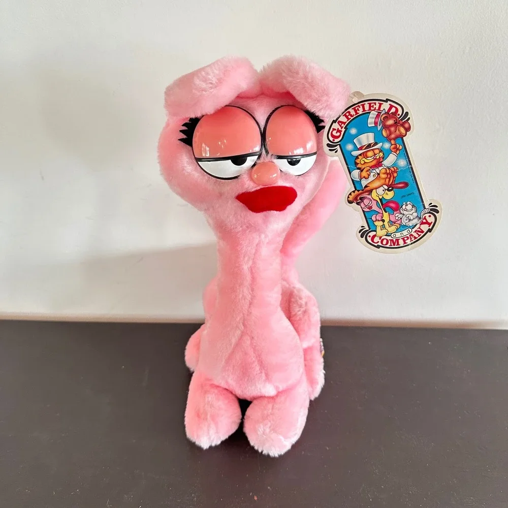 Vintage Dakin Garfield Arlene Plush Toy Pink Cat 31-0178 Rare Retro Collectible